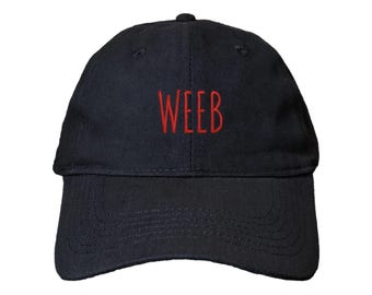 Weeb Custom Embroidered Dad Hat: Adjustable Soft Cotton Twill