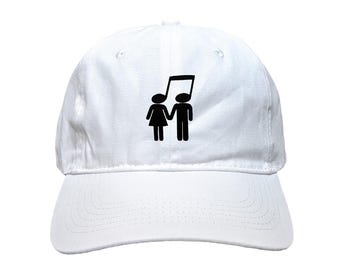 Music Note Couple Embroidered Dad Hat: Choose Your Hat & Thread Colors