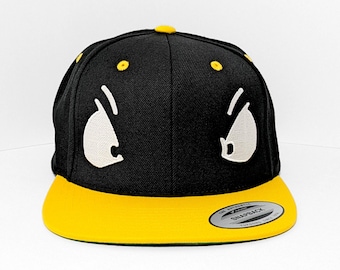 Duck Eyes Embroidered Snapback Hat: Custom Colors, Flat Brim