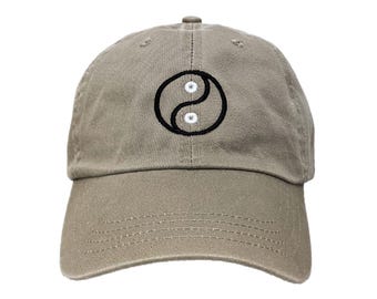 Yin Yang Custom Embroidered Adjustable 100% Cotton Dad Hat