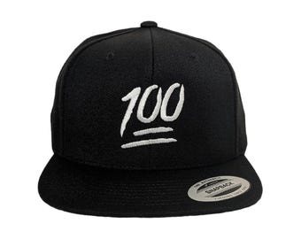 Keep It 100 Embroidered Snapback Hat: Choose Your Colors, Flat Brim