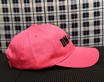 DM Does GB Embroidered Neon Pink Hat: Adjustable, Curved  display picture 1