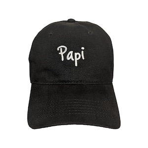 Papi Custom Embroidered Adjustable 100% Cotton Dad Hat - Thread and Hat Color Options