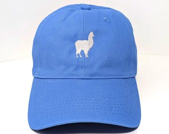 Alpaca Embroidered Dad Hat: Custom Colors, Soft Cotton, Adjustable