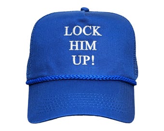 Lock Him Up! Embroidered Classic Mesh-Back Hat/Cap