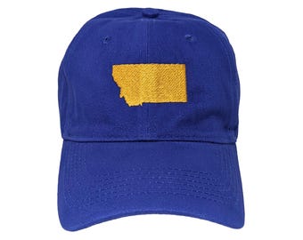 Montana State Custom Embroidered Dad Hat: Color Options, Adjustable, 100% Cotton