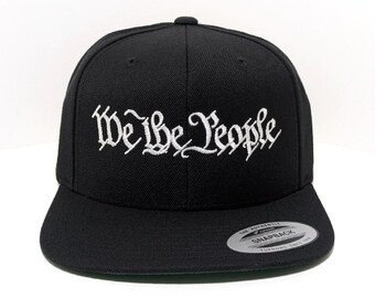 We the People Embroidered Snapback Hat: Custom Color Options