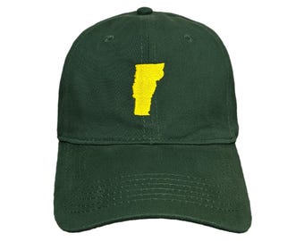 Vermont State Embroidered Dad Hat: Custom Color Options, Adjustable, Soft Cotton