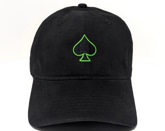 Spade Symbol Custom Embroidered Adjustable 100% Cotton Dad Hat - Choose Your Own Colors