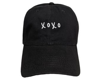 XoXo Embroidered Dad Hat: Adjustable, Choose Hat & Thread Colors