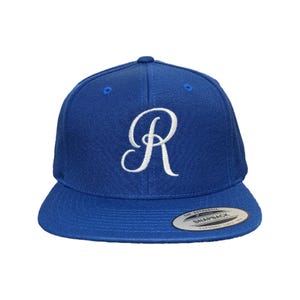 Script Text Embroidered Snapback Hat: Personalized, Color Options