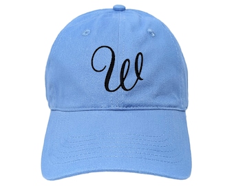 Custom Script Text Embroidered Dad Hat: Color Options, Personalized