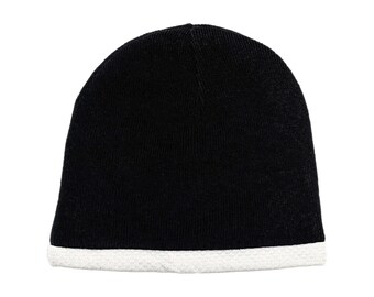 Blank Black Gray Performance Knit Skull Cap/Beanie