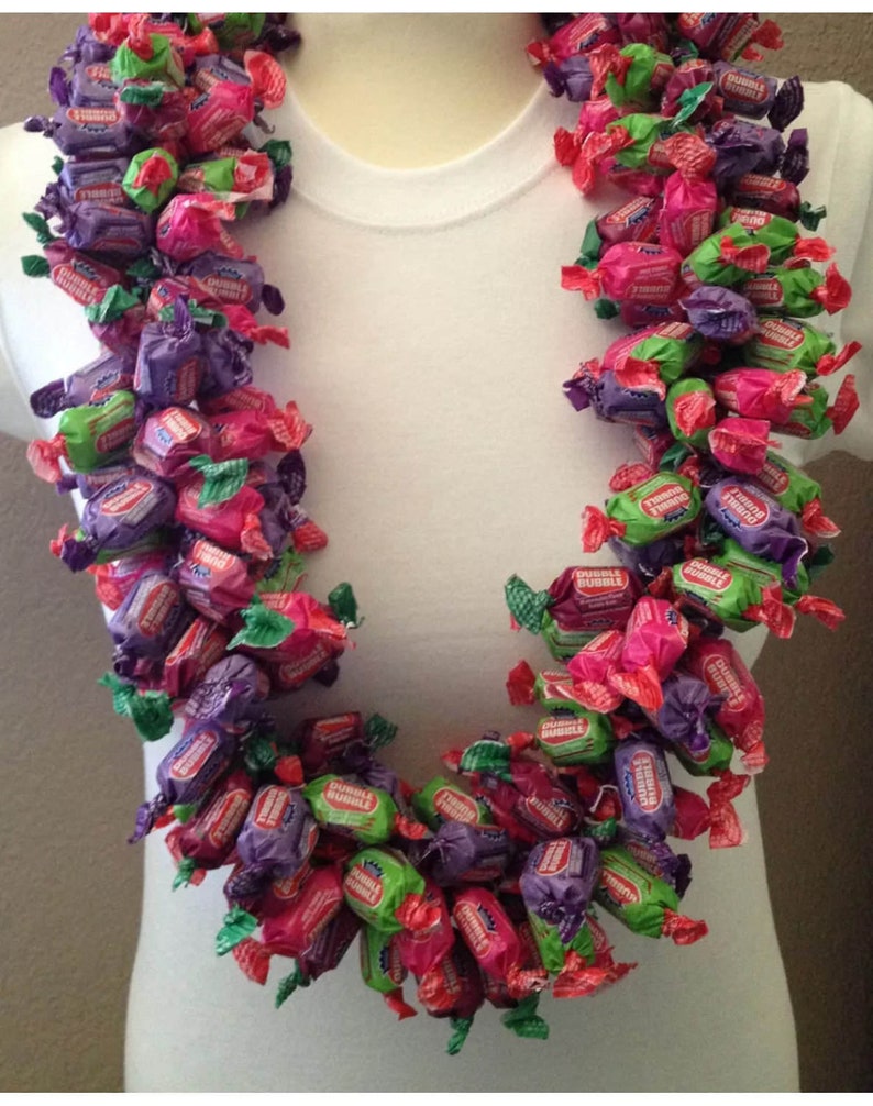 Mixed Bubble Gum Lei Etsy