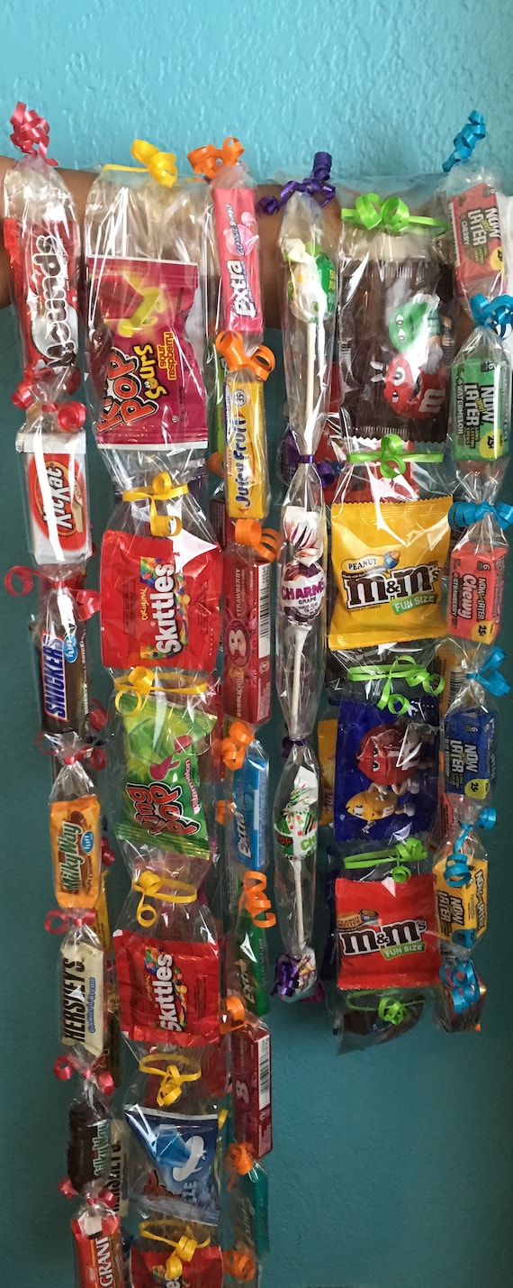 1/2 Dozen Long Cello Wrapped Candy Leis Etsy