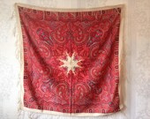 Antique Russian Wool Shawl Scarf Russian shawl Russian scarf antique scarf shawl piano