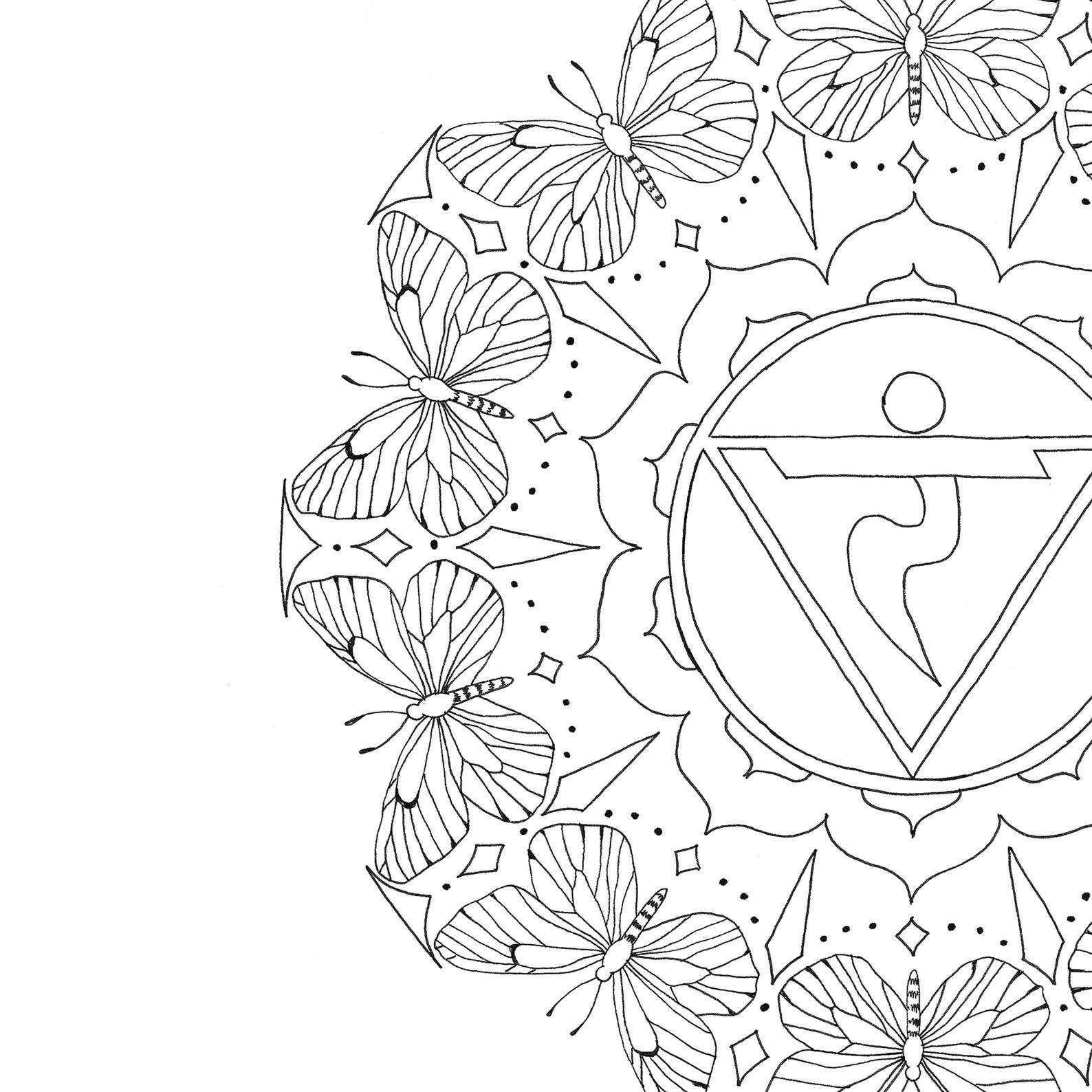 Chakra Balancing Colouring Pages All Seven Chakras Healing | Etsy