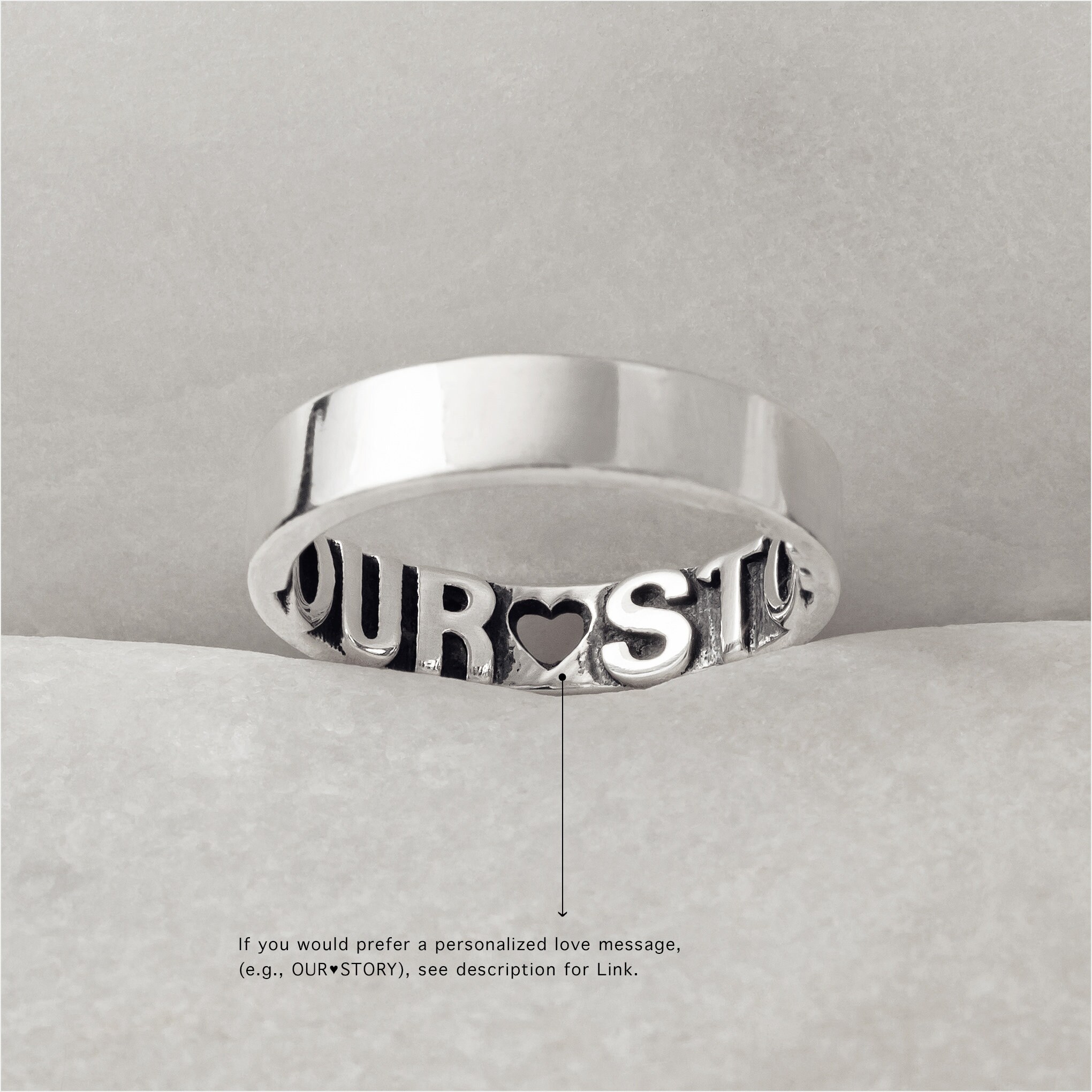 Personalized Promise Ring for Her Initial Ring Custom Letter Etsy