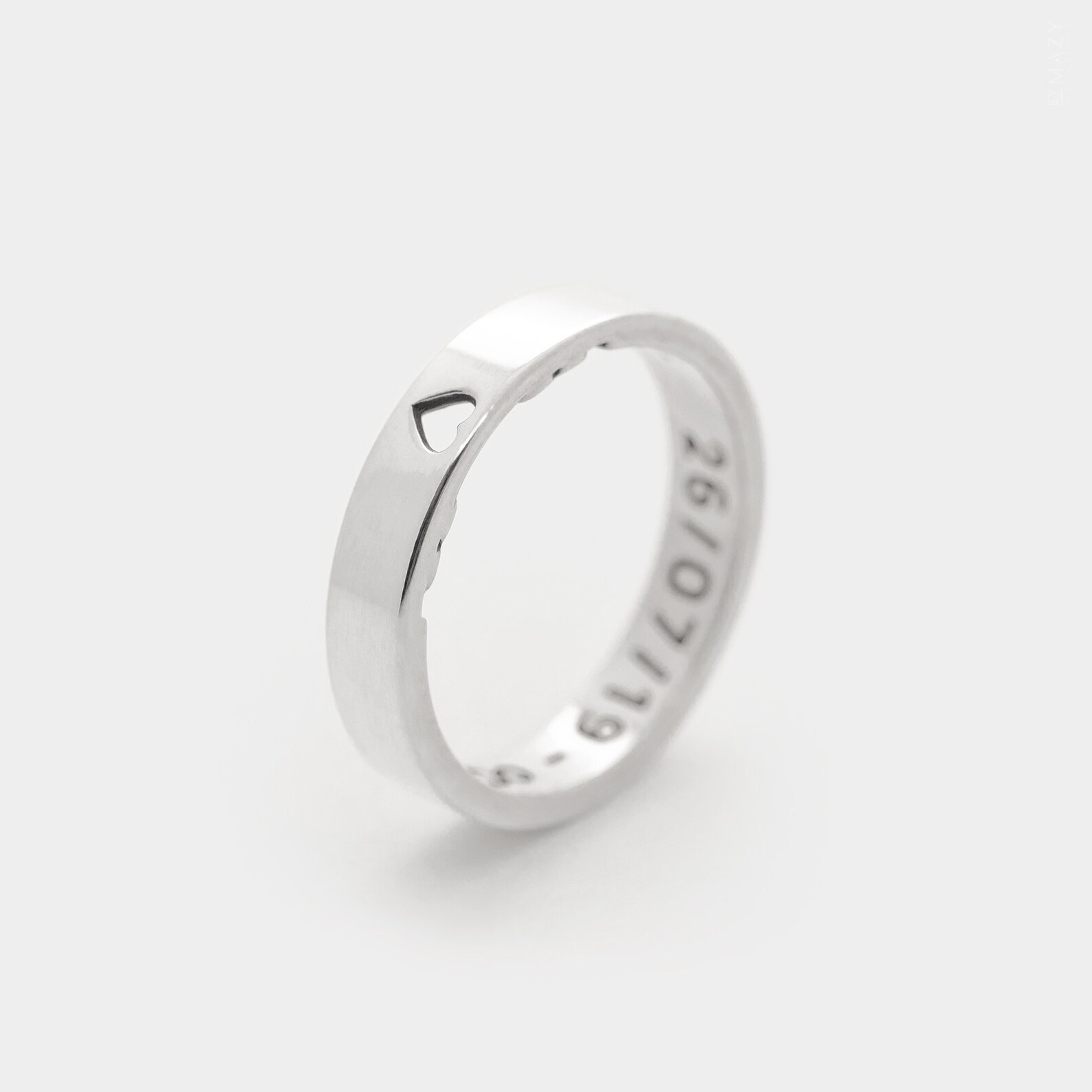 Personalized Promise Ring for Her Initial Ring Custom Letter Etsy