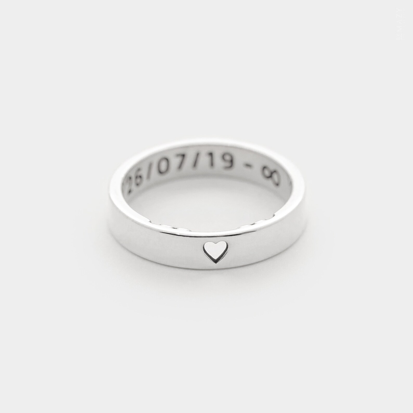 Personalized Promise Ring for Her Initial Ring Custom Letter Etsy
