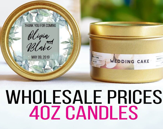 Personalized Candle Tin Wedding Favors for Guests Wedding Etsy