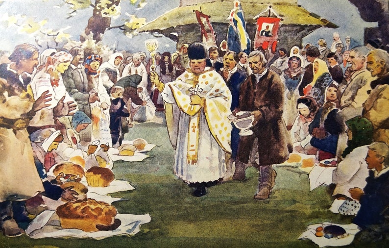 Easter Postcards Greeting Card Easter Egg Vintage Style image 0