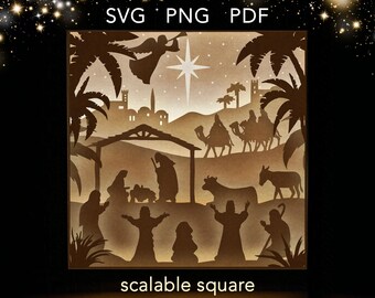 Download Svg 3d Nativity Etsy