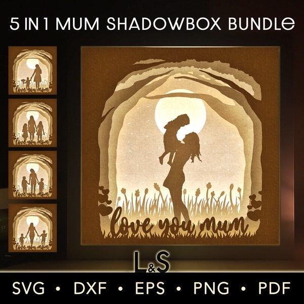 Mom Shadow Box svg Bundle, Light Box Template, Mother ShadowBox svg, Mother Lightbox, 3D Shadow Box Template, Layered svg Files for Cricut Mom Shadow Box svg Bundle, Light Box Template, Mother ShadowBox svg, Mother Lightbox, 3D Shadow Box Template, Layered svg Files for Cricut