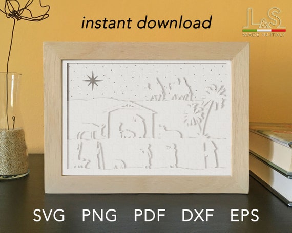 Download Christmas 3d Shadow Box Svg Layered Svg File For Cricut Etsy