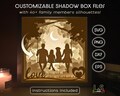 Customizable Family Shadow Box Svg Cricut, 3D Lightbox Svg, Personalized Family Portrait Creator, Layered Shadowbox Svg, Light Box Template