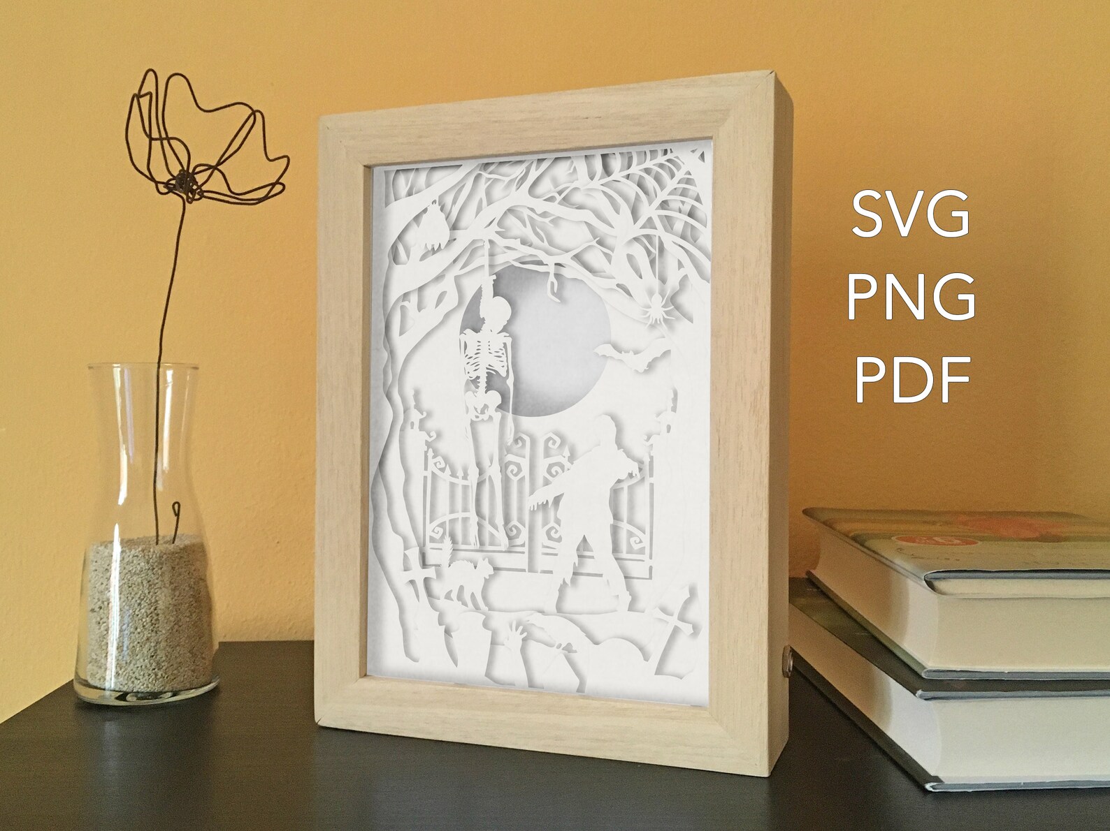 Halloween SVG Shadow Box 3D Layered SVG file for Cricut | Etsy