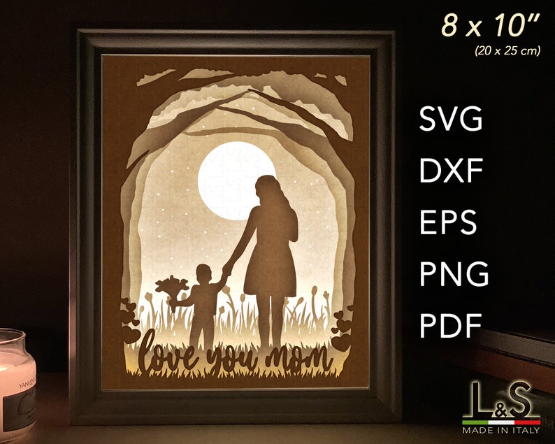Mom Shadow Box Svg Bundle 3D Light Box Svg Cricut Mothers - Etsy