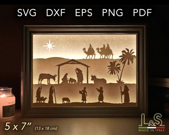 Christmas 3d Shadow Box Svg Layered Svg File For Cricut Etsy