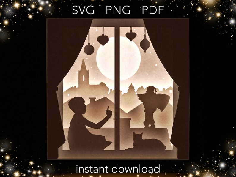 Download 3D Christmas shadow box svg layered Christmas svg files ...