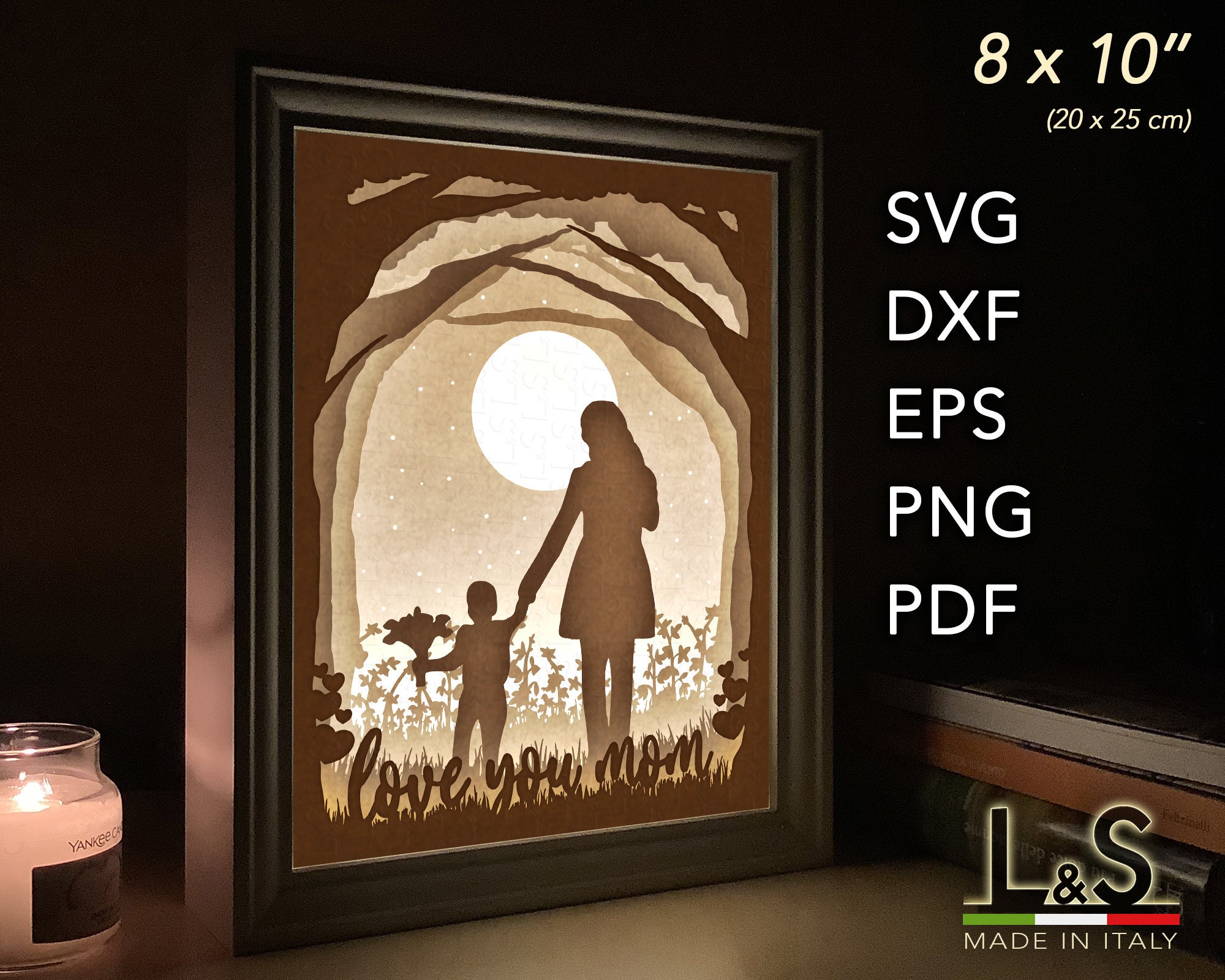 Mom Shadow Box Svg