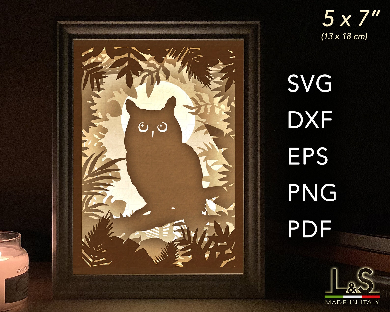 Layered Owl Shadow Box svg Files for Cricut 3D Light Box svg | Etsy
