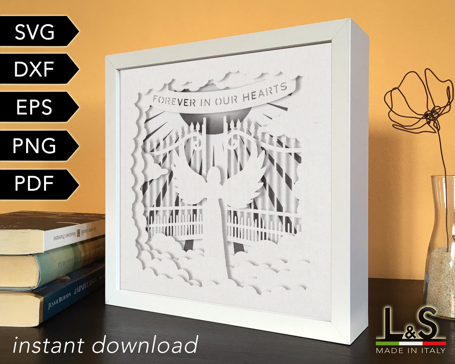 Memorial Shadowbox Svg 3D Light Box Template Memorial Shadow - Etsy