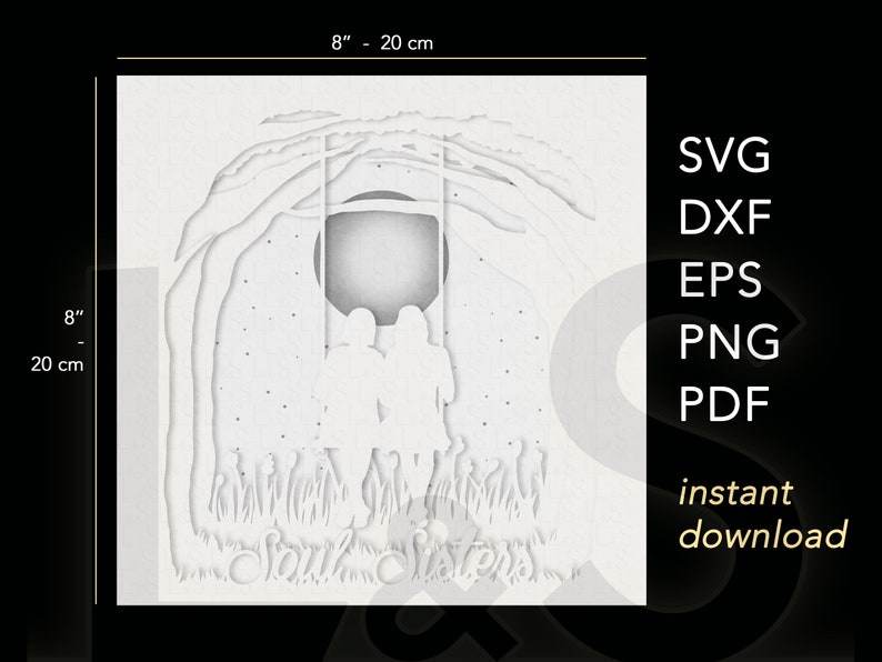 Friends Shadow Box Template 3D Light Box Svg Lighted Shadow | Etsy