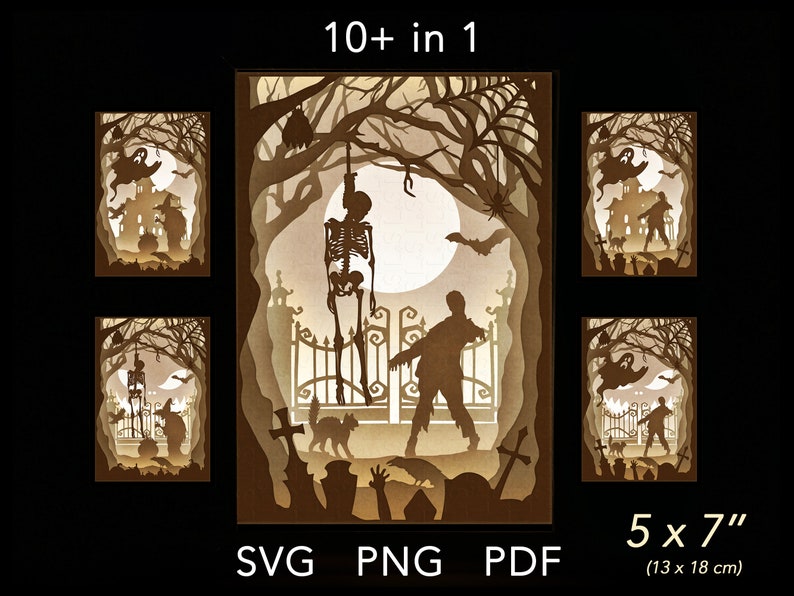 Free Halloween Shadow Box SVG - Free SVG Cut Files