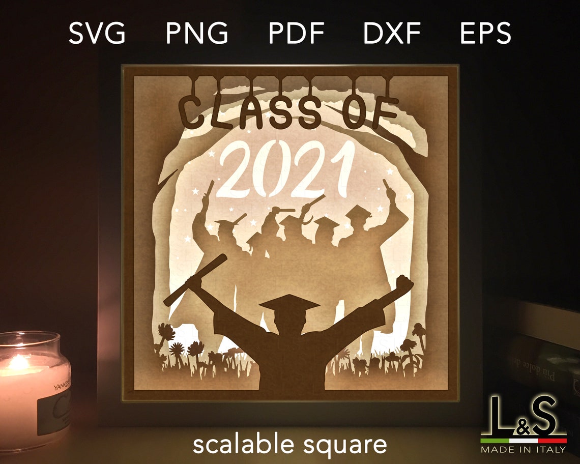 Download Graduation Shadow Box Template Graduation Light Box svg | Etsy