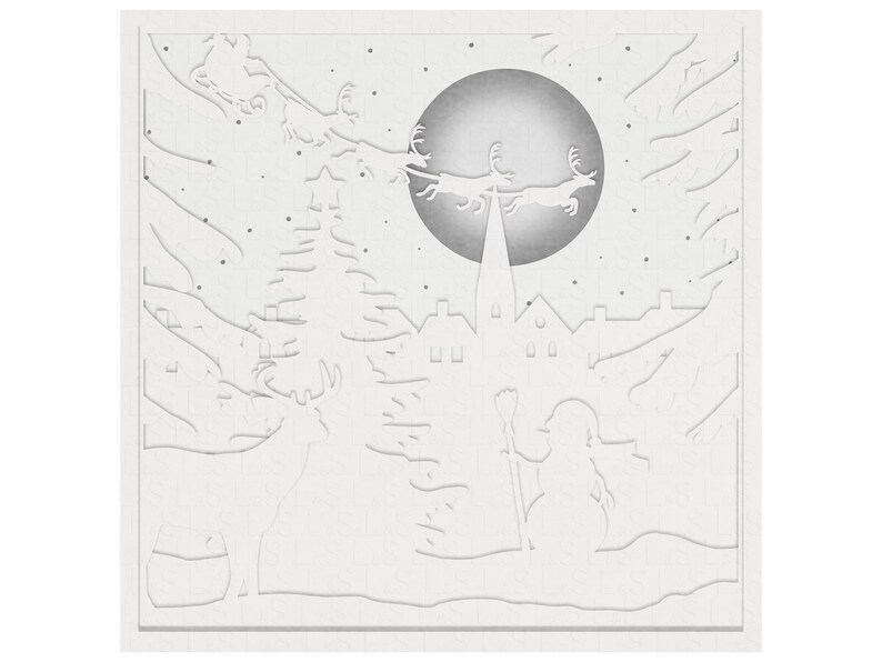 3D Christmas shadow box svg Christmas light box svg winter ...