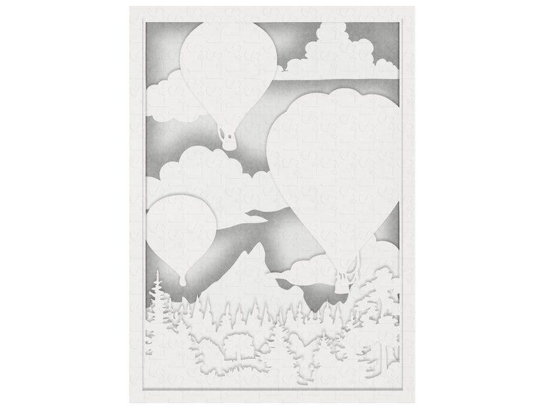 Download Paper cut light box svg Cricut shadow box svg hot air | Etsy
