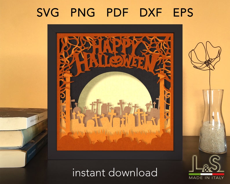 Halloween Shadow Box Bundle 3D Layered Paper Art Halloween Etsy