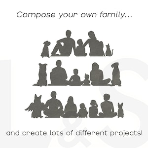 build your own family silhouette and create lots of different projects
