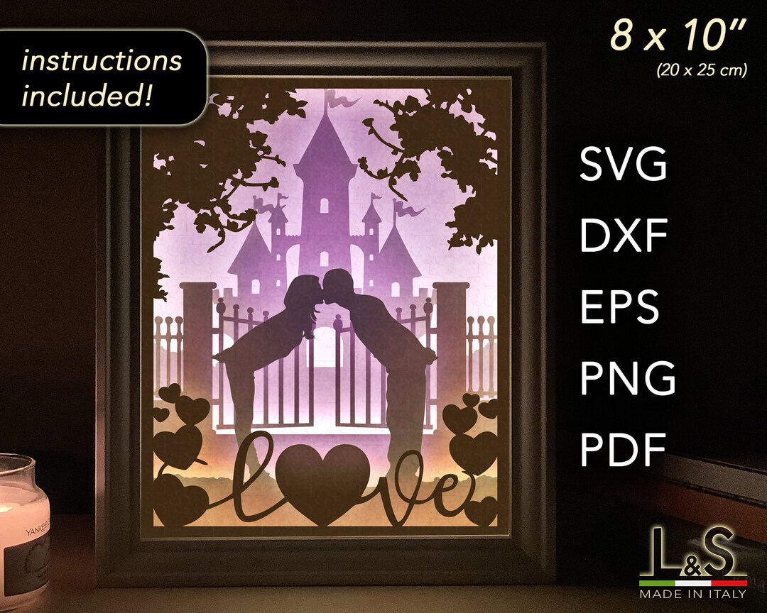 Love Shadow Box Svg Files for Cricut 3D Layered Wedding - Etsy