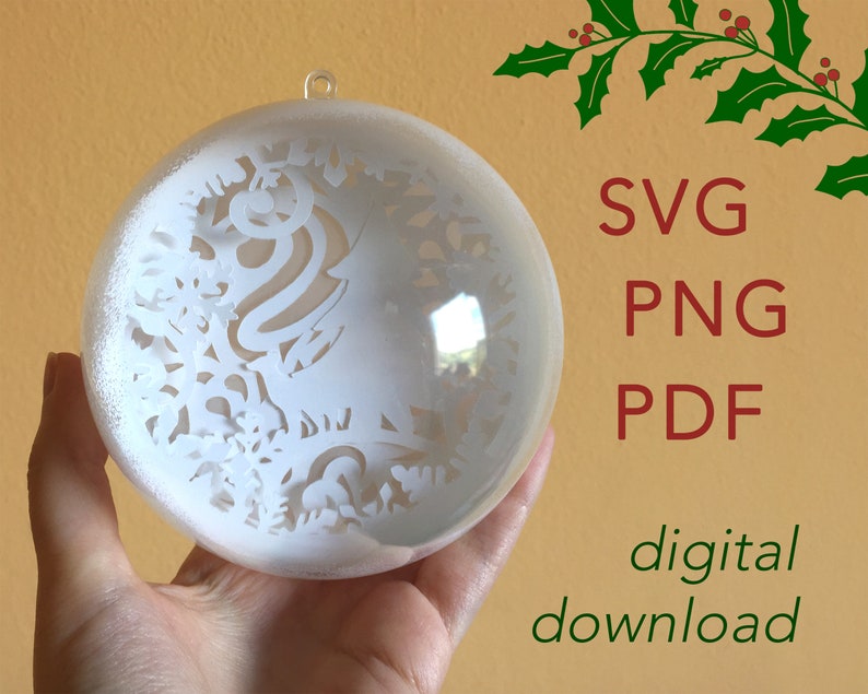 Download Layered Christmas Ornament SVG for Cricut Lighted ...