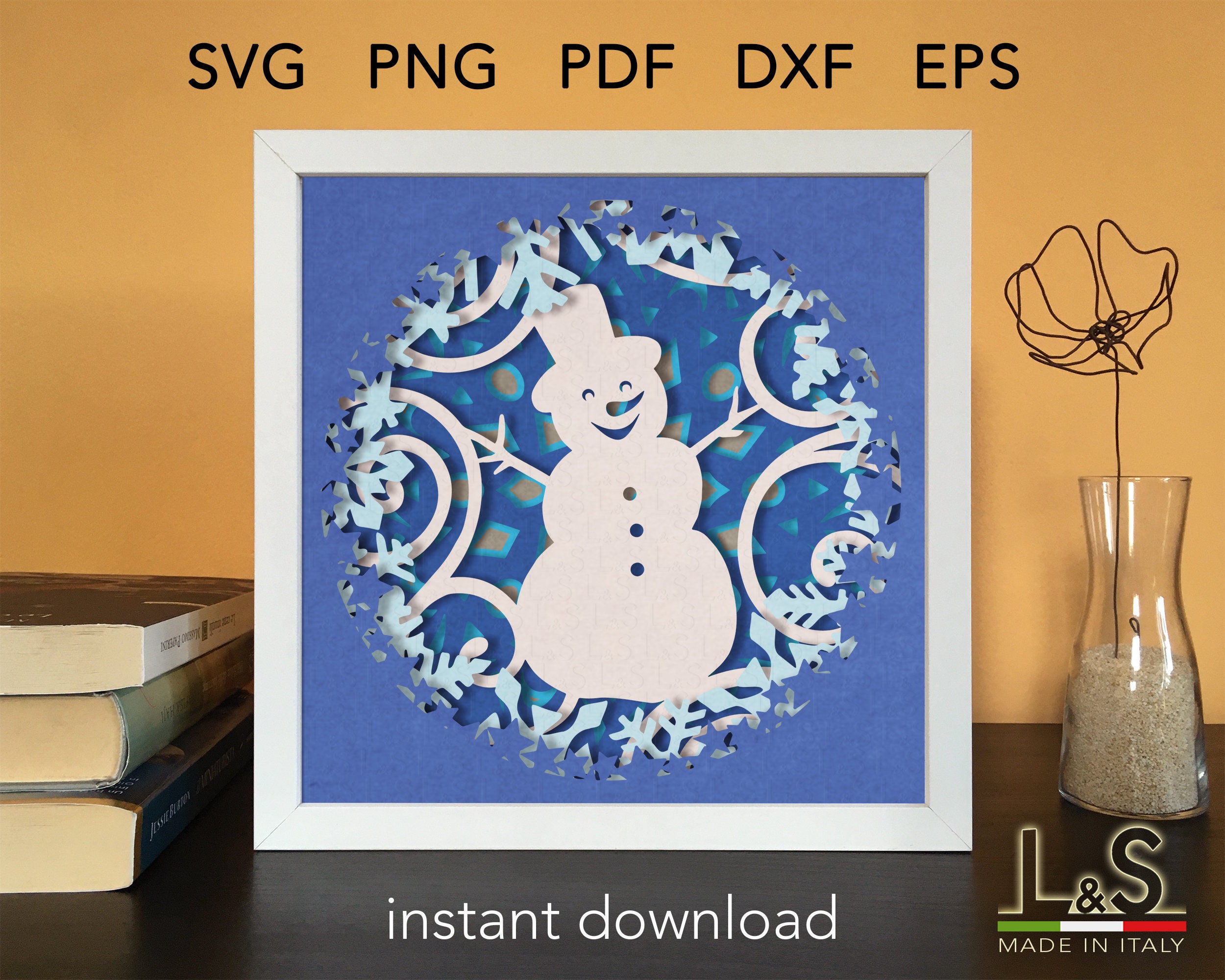 Christmas Light Box Svg Layered Christmas Shadow Box Designs Etsy