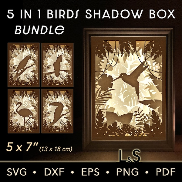 Bird Shadow Box Template, Lighted Shadow Box svg Bundle, Paper Light Box Template, Cricut Shadowbox svg, Layered Laser Files, Lightbox svg Bird Shadow Box Template, Lighted Shadow Box svg Bundle, Paper Light Box Template, Cricut Shadowbox svg, Layered Laser Files, Lightbox svg