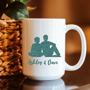 example of couple silhouette used on mug