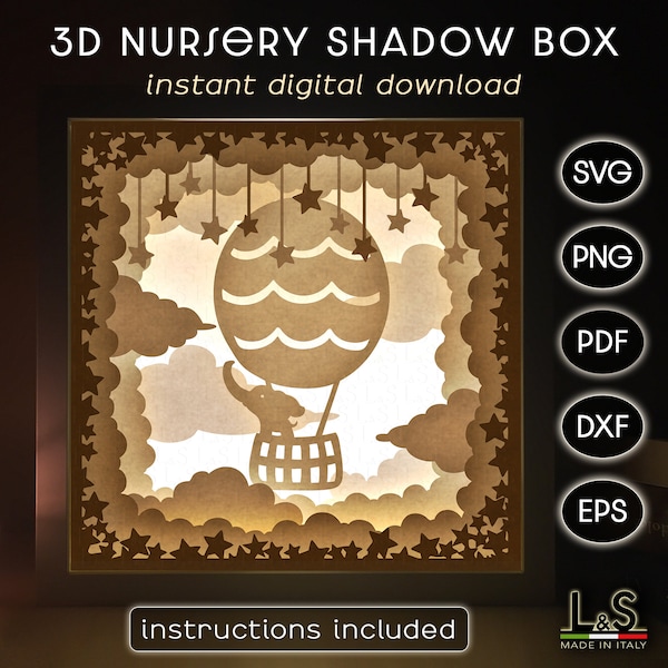 Baby Shadow Box svg, Elephant Shadow Box Template, 3D Layered Light Box svg, Nursery Shadowbox, Light Box Template, 3D Cricut Lightbox svg Baby Shadow Box svg, Elephant Shadow Box Template, 3D Layered Light Box svg, Nursery Shadowbox, Light Box Template, 3D Cricut Lightbox svg